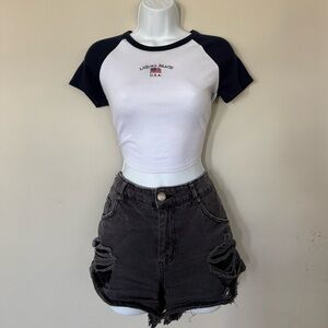 Laguna Beach Y2K Cropped Baby Tee Size M